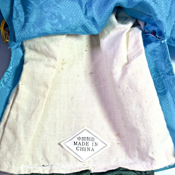 Vintage Chinese Opera Hand Puppet Porcelain Paper Mache Painted Thai Bali 12.5" - Picture 13 of 13